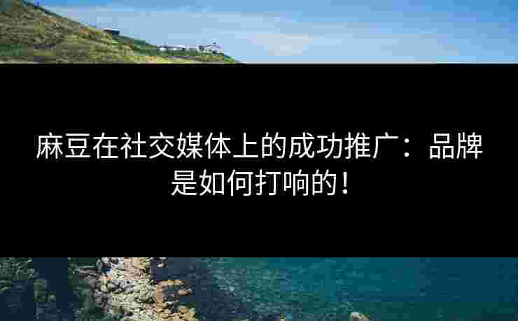 麻豆在社交媒体上的成功推广：品牌是如何打响的！